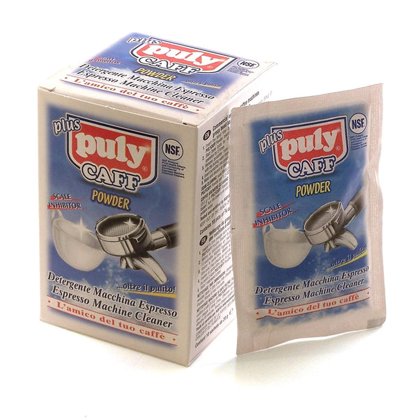 Puly Caff Espresso Machine Cleaner Powder - Box of ten 20g packets
