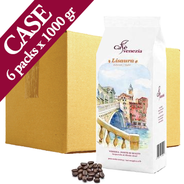 Cafè Venezia Lisaura Coffee Beans - Case of Six 1 kg Bags
