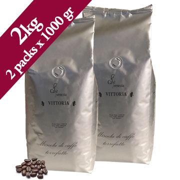 Cafè Venezia Vittoria Coffee Beans - Two 1 kg Bags